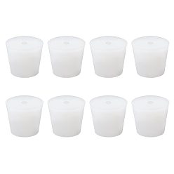 White Silicone Plugs, White, 25~33x28mm