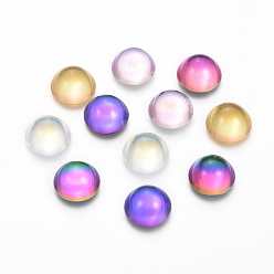 (52) Непрозрачная лаванда Прозрачные k 9 стеклянные кабошоны, полукруглые / купольные, разноцветные, 12x6 мм