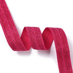 Cerise Gold und Silber funkeln elastisches seitliches Nylonband, Gewebekleidungsnähzubehör, cerise, 5/8 Zoll (15 mm), etwa 50yards / Rolle (45.72 m / Rolle)