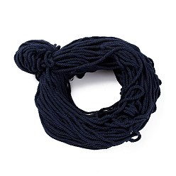 Прусский Синий Шнуры из хлопковой нити, 3 -ply, для изготовления ювелирных изделий, берлинская лазурь, 5~5.8 мм, 109.4 двор (100 м) / пачка