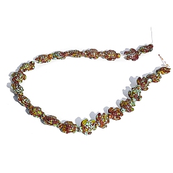 Коричневый Синтетических нитей бирюзовые бусы, окрашенные, черепаха, коричневые, 17x14 мм, около 23 шт / нитка, 15.75'' (40 см)