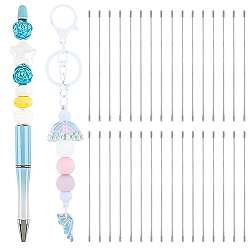 Платина 50шт. железные штифты, для ручки, которую можно украсить бусинами, платина, 97x2 мм