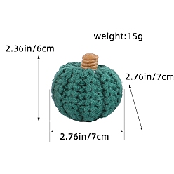 чирок Хэллоуин тканые украшения из тыквы из полиэстера, для машины, вечеринка, украшения для домашнего рабочего стола, зелено-синие, 70x70x60 мм