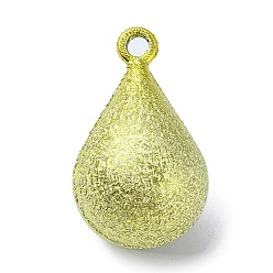 Золотой Латунные подвески-колокольчики, суйкин колокол, слезинки, золотые, 30.5x17~17.5 мм, отверстие : 2.8 мм