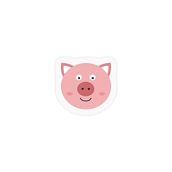Pig Cute Acrylic Clips, for Paper Document, School Office Supplies, Pig, 35mm