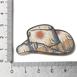 Navajo White Acrylic Pendants, Hat, Navajo White, 27x45x2mm, Hole: 1.2mm