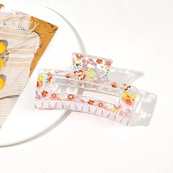 Цветок Пластиковые заколки-коготь для волос для женщин и девочек, цветок, 85x48x40 мм