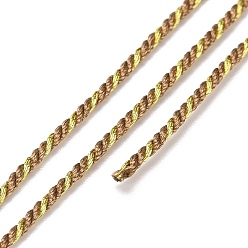 Верблюжий Поликоттоновый филигранный шнур, плетеная веревка, с пластиковой катушкой, для настенного крепления, ремесла, Подарочная упаковка, верблюжие, 1.2 мм, около 27.34 ярдов (25 м) / рулон