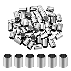 Нержавеющая Сталь Цвет 60 шт. 304 бусины из нержавеющей стали, бусины с большим отверстием, колонка, цвет нержавеющей стали, 10x8 мм, отверстие : 7.2 мм