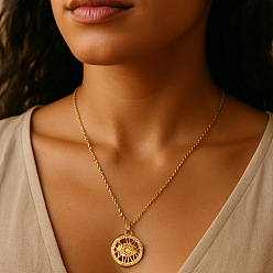 Золотой Латунные подвески в виде сглаза, золотые, 15.75 дюйм (40 см)