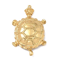 Tortoise 304 из нержавеющей стали большие кулоны, подвески на тему морской жизни, золотые, черепаха, 57x35x7 мм, отверстие : 1.6 мм