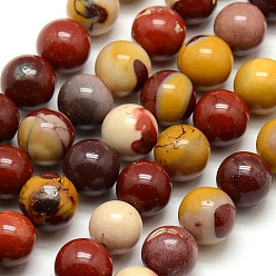 Mookaite Round Natural Mookaite Beads Strands, 10mm, Hole: 1mm,  about 38pcs/strand, 15 inch