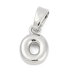 Letter O Латунь прелести, буквы, без кадмия и без свинца, долговечный, стойки покрытие, Письмо O, 10x7x2.5 мм, отверстие : 3x5 мм