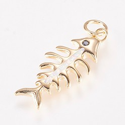 Мята молочно-белая Латунные подвески, с синтетическим опалом и горным хрусталем, елочка, мятный крем, 27x11.5x2.5 мм, отверстие : 3.5 мм