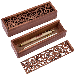 Cloud Wooden Pen Case, Stationery Storage Boxes for Pens, Pencils, Rectangle, Cloud, 196x55.5x43mm