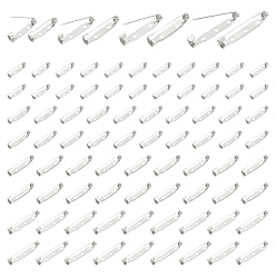 Серебро 200 шт. 4 стили железные штифты для задней перекладины, прямоугольные, серебряные, 20~35x5~5.5x5~6 мм, отверстие : 2.5 мм, 50 шт / стиль