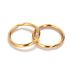 Золотой Ионное покрытие (ip) 304 разъемные кольца для ключей из нержавеющей стали, брелок для ключей, золотые, 3.5x28x2.5 мм