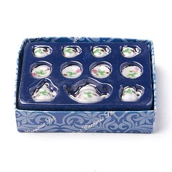 Разноцветный Фарфоровые чайные сервизы, украшение дома, чайник, чашка и блюдце, красочный, 102x77x25 мм, 11 шт / комплект