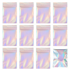 Разноцветный Лазерные пакеты для хранения из целлофана, пакеты с самоуплотнением, прямоугольные, красочный, 8.8~11.2x7x0.01 см