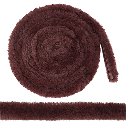 Kokosnuss braun Imitations-Kaninchenhaarbänder, Kleidungszubehör, Kokosnuss braun, 2 Zoll (50 mm), ca. 5.47 Yards (5 m)/Stk