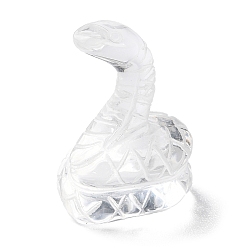 Змея Украшения дисплея скульптуры синтетического кварца кристалла, для домашнего офисного стола, змея, 9.5x15x22 мм