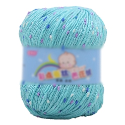 Голубой Полиэфирная пряжа, твидовая пряжа, для свитера-шапки, для вязания крючком принадлежности, голубой, 2 мм, около 85.30 ярдов (78 м) / моток