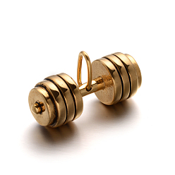 Античное Золото Гантели 304 подвески из нержавеющей стали, спортивные амулеты, Тренажерный зал прелести, античное золото , 36x14 мм, отверстие : 4x8.5 мм