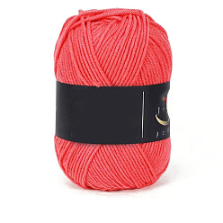 Малиновый 4 пряжа из молочного акрилового волокна для тафтинговых ковриков, пряжа амигуруми, пряжа для вязания крючком, для свитера, шапки, носков, детских одеял, малиновый, 2.5 мм, около 113.74 ярдов (104 м) / моток