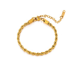 Золотой Браслеты из нержавеющей стали с цепочками, регулируемый браслет для женщин, золотые, 6-1/4x1/8 дюйм (16x0.4 см)
