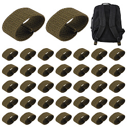 Vert Foncé 40 pièces de passants de boucle en nylon, accessoires de boucle de ceinture pour hommes, anneau, vert foncé, 40x20x3.6mm