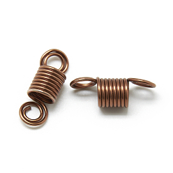 Сиена Алюминиевые манжеты для волос, аксессуары для дредов, спиральное украшение для волос, восемь петель, цвет охры, 22~23x8 мм, отверстие : 3 мм