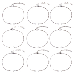 Нержавеющая Сталь Цвет 20шт 304 шариковые цепи из нержавеющей стали, для браслета решений, с карабин-лобстерами , подходит для соединительных подвесок, цвет нержавеющей стали, 6-1/2 дюйм (16.6 см)