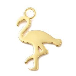 Flamingo Shape Подвески из стерлингового серебра с изображением животного, золотые, форма фламинго, 925 мм, отверстие : 21.5x16x1 мм