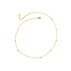 Настоящее золото 14K 304 браслеты-цепочки из нержавеющей стали для женщин, долговечный, ионное покрытие (ip), реальный 14 k позолоченный, 16.93 дюйм (43 см)