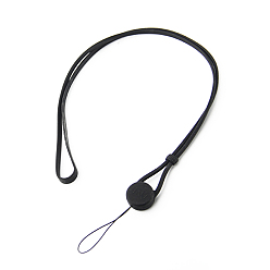 Черный Мобильные лямки из силиконового шнура, регулируемый шнурок для телефона, чёрные, 47 см