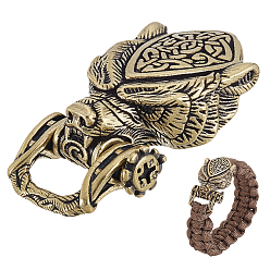 Античная Бронза 1застежки-скобы из латуни для ПК, античная бронза, 44x23x12 мм, отверстие : 7x11 мм