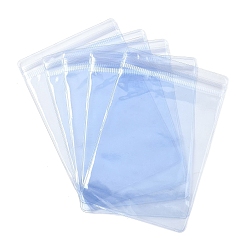 Васильковый ПВХ антиокислительные пакеты с застежкой-молнией, прозрачный чехол для хранения ювелирных изделий с защитой от потускнения, прямоугольные, васильковый, 12x8x0.03 см, односторонняя толщина: 4.9 мил(0.125мм)