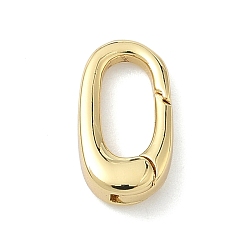 Настоящее золото 18K Латунные пружинные кольца, овальные, без кадмия и без свинца, долговечный, стойки покрытие, реальный 18 k позолоченный, 13x7x3.5 мм