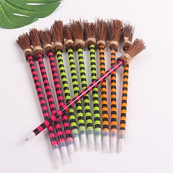 Разноцветный Деревянные карандаши-волшебные палочки, Карандаши для метлы ведьмы, красочный, 200x10 мм