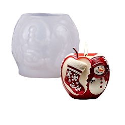 Яблоко Силиконовые формы для свечей своими руками, для изготовления свечей, белые, яблоко, 68x99x82 мм, внутренний диаметр: 54 мм