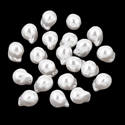 White ABS Plastic Imitation Pearl Beads, Nuggets, White, 17x13.5x13.5mm, Hole: 1mm, about 310pcs/500g