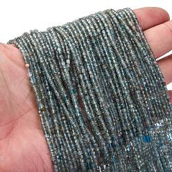 Апатит Природного апатита нитей бисера, граненые, кубические, 2x2x2 мм, отверстие : 0.6 мм, около 178 шт / нитка, 14.96'' (38 см)