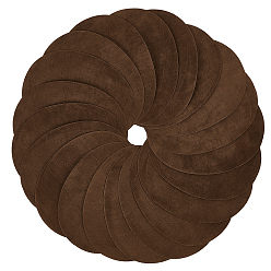 Коричневый Хлопчатобумажная ткань аппликации железа на заплатах, для аксессуаров костюма, овальные, коричневые, 140x110x0.5 мм