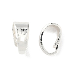 Посеребрённый Латунь оснастки на поруки, с резиновой заглушкой, круглые, стойки покрытие, без никеля , 925 серебро покрытием, 6x3x4 мм, отверстие : 5.5x3 мм