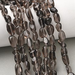 Ice Obsidian Perles naturelles d'obsidienne de glace brins, pierre tombée, nuggets, 6~13x5~8x4~8mm, Trou: 0.7mm, Environ 17~22 pcs/chapelet, 6.89~7.09 pouce (17.5~18 cm)