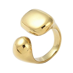 Настоящее золото 18K 304 Кольца с ионным покрытием (IP) из нержавеющей стали, реальный 18 k позолоченный, 25x23 мм, внутренний диаметр: 16 мм