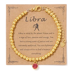 Весы Синтетический немагнитных гематит браслеты, браслеты созвездия со стразами для мужчин и женщин, Весы, 7-1/8 дюйм (18 см)