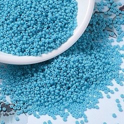 (RR4478) Duracoat Dyed Opaque Nile Blue MIYUKI Round Rocailles Beads, Japanese Seed Beads, 11/0, (RR4478) Duracoat Dyed Opaque Nile Blue, 2x1.3mm, Hole: 0.8mm, about 50000pcs/pound