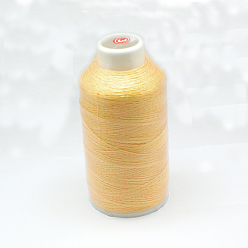 Светло-хаки Круглая металлическая нить, вышивка нитью, 3 -ply, светлый хаки, 0.4 мм, около 1093.61 ярдов (1000 м) / рулон