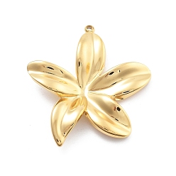 Настоящее золото 18K 304 подвески из нержавеющей стали, цветочный шарм, вакуумное покрытие pvd, реальный 18 k позолоченный, 29.5x28.5x4.5 мм, отверстие : 1.6 мм